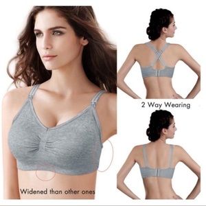 Angelhood Nursing Bra Maternity XXL Grey New Comfort